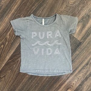 Rylee + Cru Pura Vida Tee in Blue/Gray